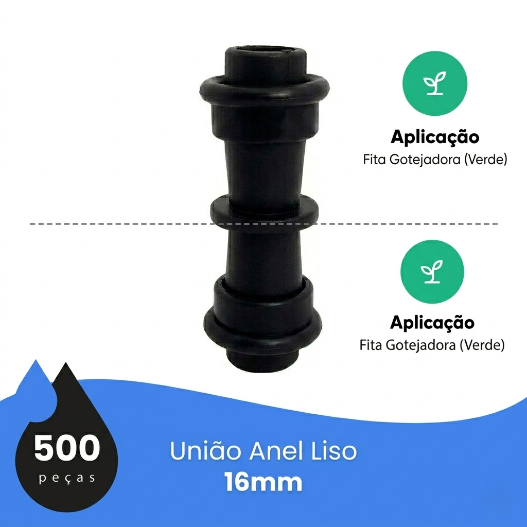 União Anel Liso 16mm - Aplicação
